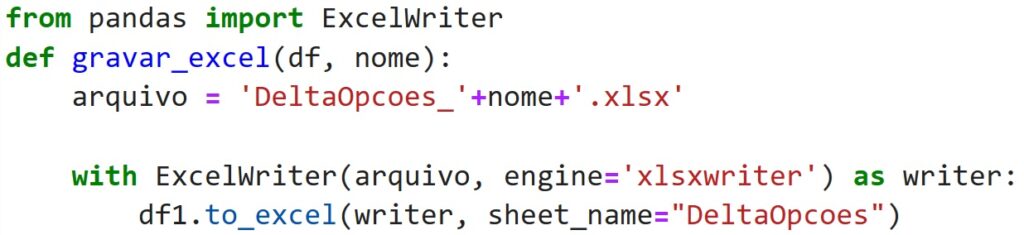 Salvar um dataframe pandas no Excel