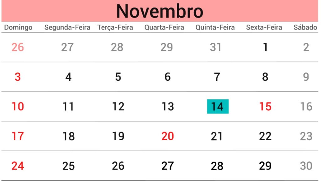 exemplo de calendário de vencimento de opções quando há feriado