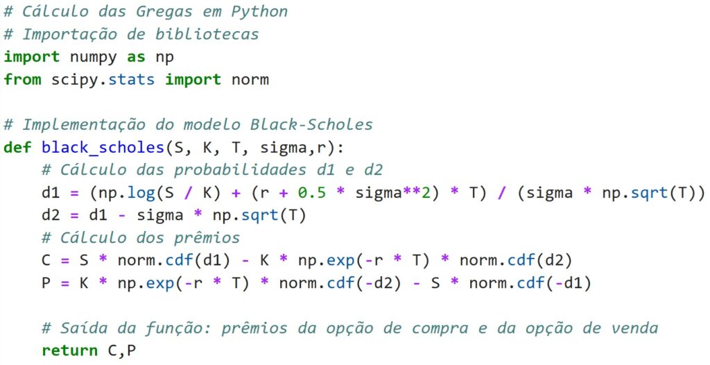 call e put com python